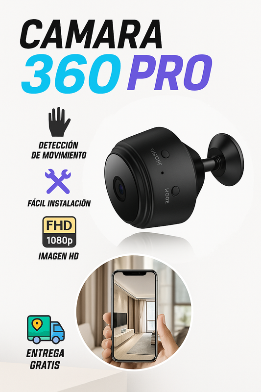 Mini Cámara 360 Pro Full HD - Envió Gratis 📦